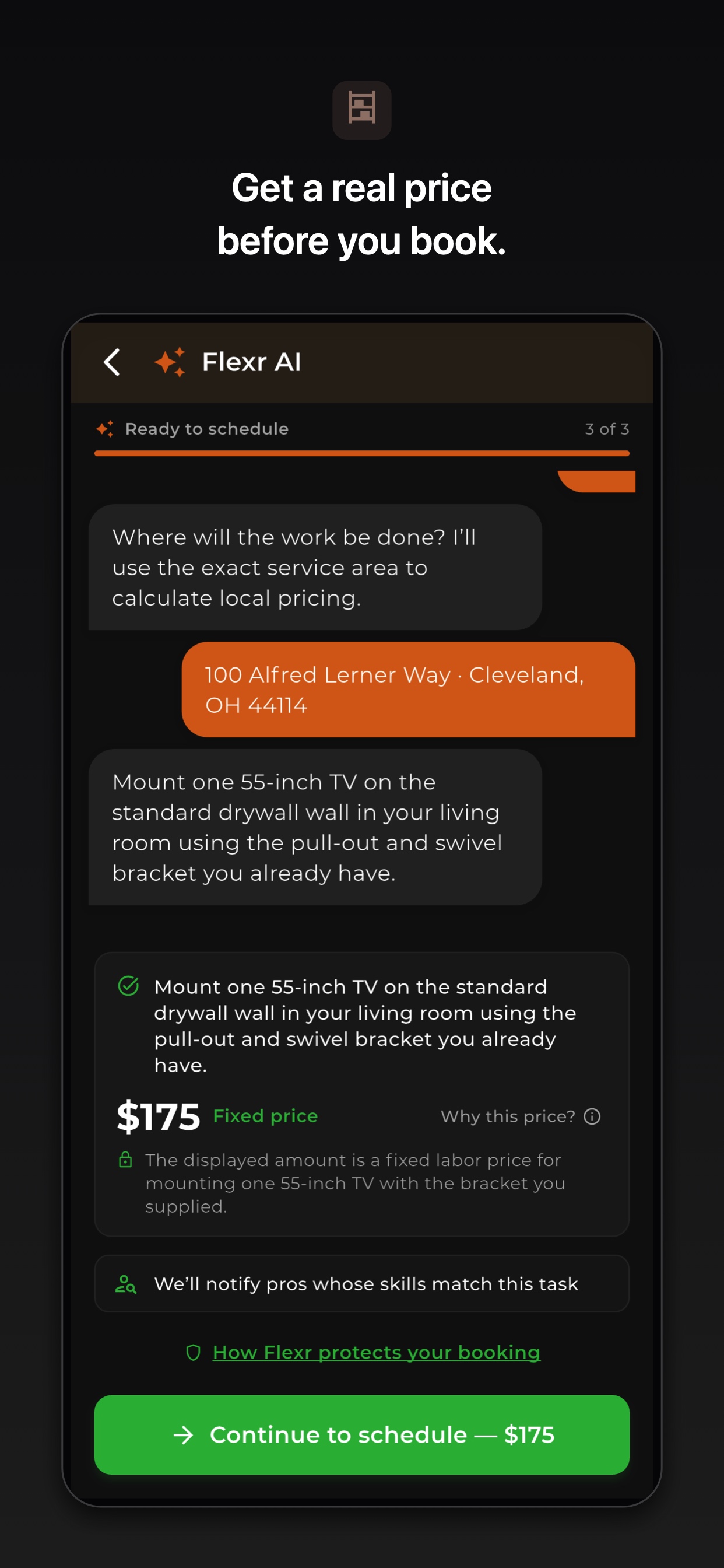 Get a real Flexr price before booking